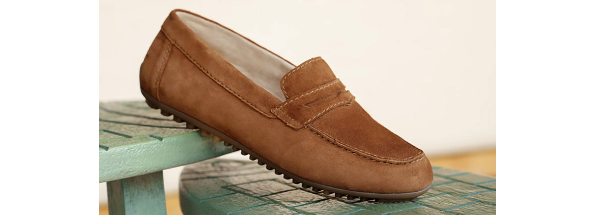 Mocassin marron Lison pour femme grande taille